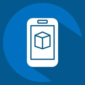 Icon Meta Cube. related to Metaverse symbol. long shadow style. design editab イラスト素材