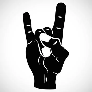 Icon Metal Devil Horns Illustrazione stock