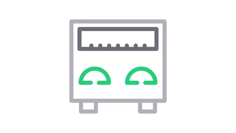 Icon of a meter, symbolizing measurement or monitoring. Stock Footage 334778156