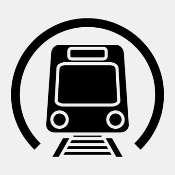 Icon metro. Transportation elements. Icons in glyph style. Good for prints,.. Stock Illustration
