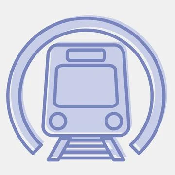 Icon metro. Transportation elements. Icons in two tone style. Good for prin.. Stock Illustration
