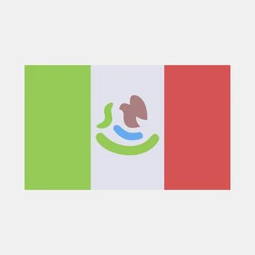 Icon Mexico flag. Day of the dead celebration elements. Icons in flat style.. イラスト素材