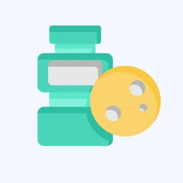 Icon Microplastic. related to Plastic Pollution symbol. flat style. simple .. Stock Illustration