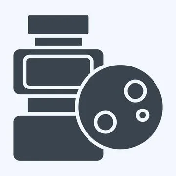 Icon Microplastic. related to Plastic Pollution symbol. glyph style. simple.. Stock Illustration