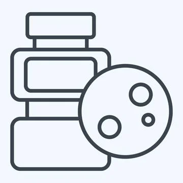 Icon Microplastic. related to Plastic Pollution symbol. line style. simple .. Stock Illustration