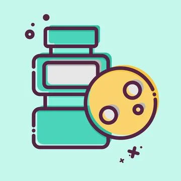 Icon Microplastic. related to Plastic Pollution symbol. MBE style. simple d.. Stock Illustration