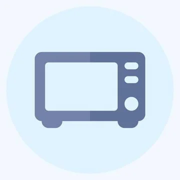 Icon Microwave - Flat Style - Simple illustration,Editable stroke Stock Illustration