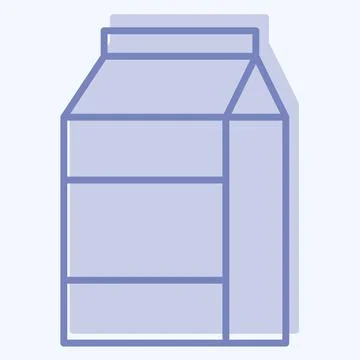 Icon Milk Pack. related to Beverages symbol. two tone style. design editable Ilustración de archivo