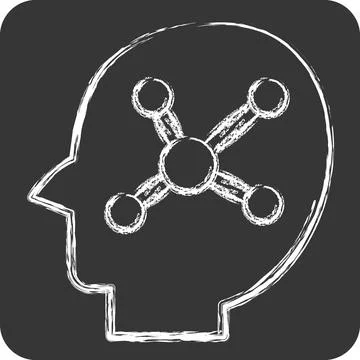 Icon Mind Mapping. related to Business Analysis symbol. chalk Style simple .. Stock Illustration