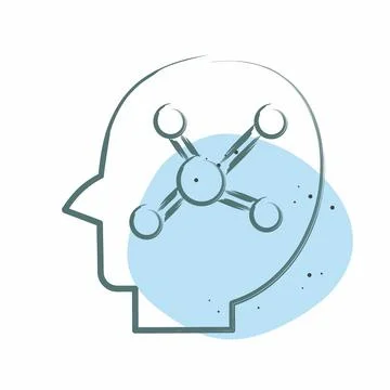 Icon Mind Mapping. related to Business Analysis symbol. Color Spot Style si.. Stock Illustration