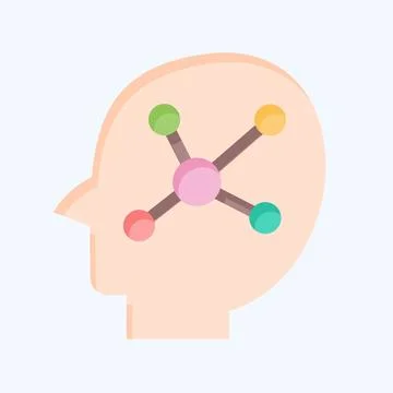 Icon Mind Mapping. related to Business Analysis symbol. flat style simple d.. Illustrazione stock