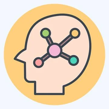 Icon Mind Mapping. related to Business Analysis symbol. color mate style si.. Stock Illustration