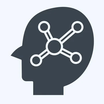Icon Mind Mapping. related to Business Analysis symbol. glyph style. simple.. Stock Illustration