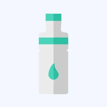 Icon Mineral. related to Beverages symbol. flat style. design editable Ilustración de archivo
