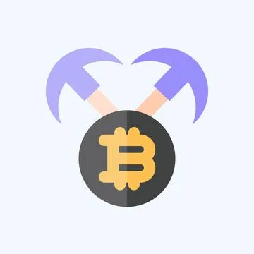 Icon Mining Hardware. related to Cryptocurrency symbol. flat style Stockillustratie