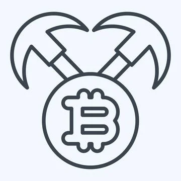 Icon Mining Hardware. related to Cryptocurrency symbol. line style Stock Illustration