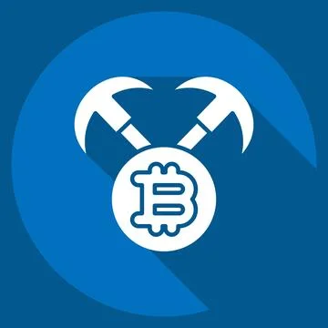 Icon Mining Hardware. related to Cryptocurrency symbol. long shadow style イラスト素材