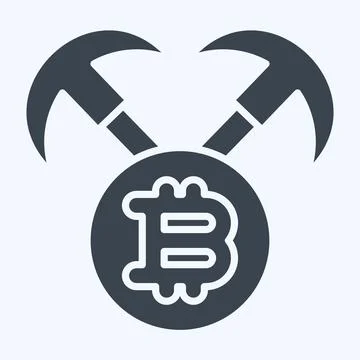 Icon Mining Hardware. related to Cryptocurrency symbol. glyph style Stock Illustration