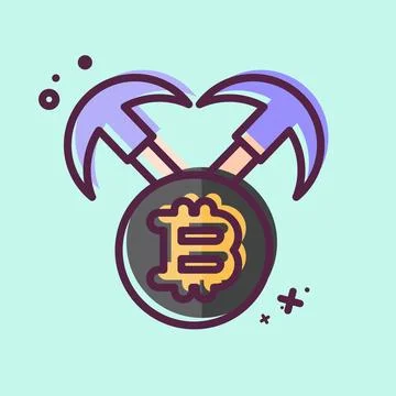 Icon Mining Hardware. related to Cryptocurrency symbol. MBE style Illustrazione stock