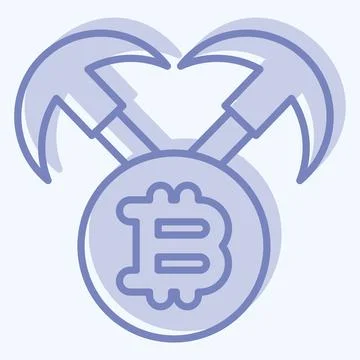 Icon Mining Hardware. related to Cryptocurrency symbol. two tone style Stock Illustration