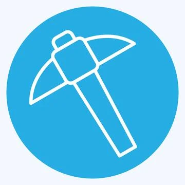 Icon Mining. related to Civil Engineering symbol. blue eyes style. design e.. Illustrazione stock