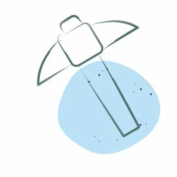 Icon Mining. related to Civil Engineering symbol. Color Spot Style. design .. Illustrazione stock