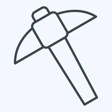 Icon Mining. related to Civil Engineering symbol. line style. design editable Illustrazione stock