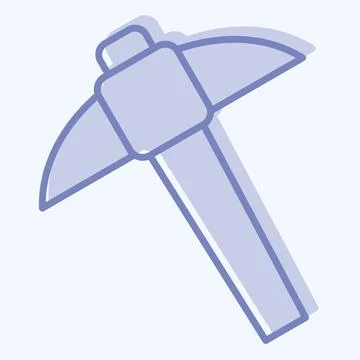 Icon Mining. related to Civil Engineering symbol. two tone style. design ed.. Illustrazione stock
