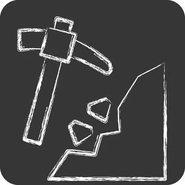 Icon Mining. related to Mining symbol. chalk Style. simple design editable... 스톡 일러스트