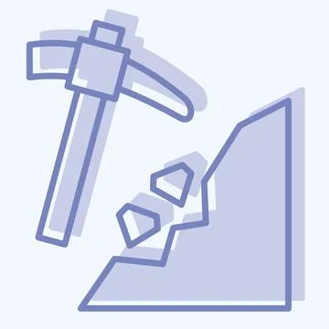 Icon Mining. related to Mining symbol. two tone style. simple design editab.. イラスト素材