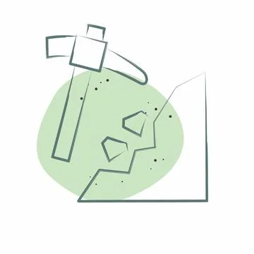 Icon Mining. related to Mining symbol. Color Spot Style. simple design edit.. Illustrazione stock