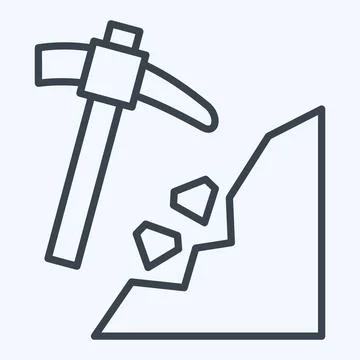 Icon Mining. related to Mining symbol. line style. simple design editable. .. 스톡 일러스트