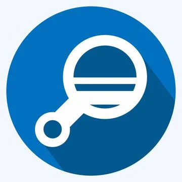 Icon Mirror 2 - Long Shadow Style - Simple illustration, Editable stroke. Illustration