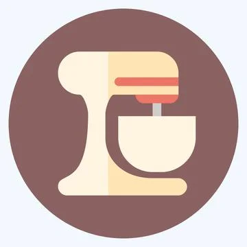 Icon Mixer - Flat Style - Simple illustration,Editable stroke Stock Illustration