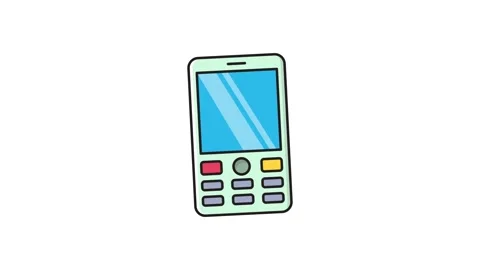Icon of a mobile phone, showcasing a modern design with a display and keypa.. Stock Footage 335259496