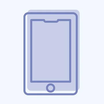 Icon Mobile - Two Tone Style,Simple illustration,Editable stroke Stock Illustration
