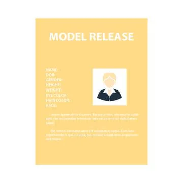 Icon Of Model Release Document Stock Illustration