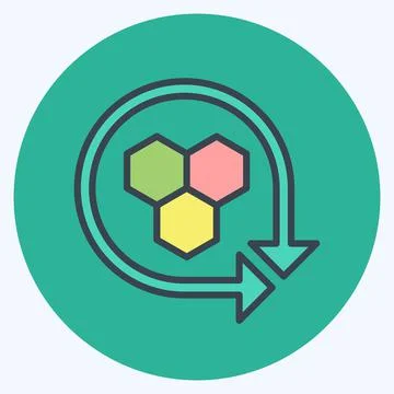 Icon Modeling API. suitable for data analytics symbol. color mate style. simp Stock Illustration