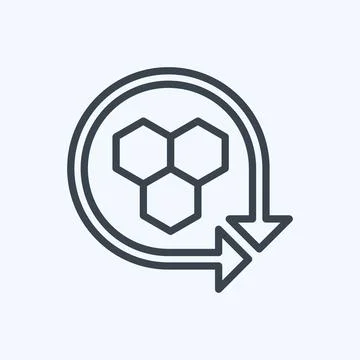 Icon Modeling API. suitable for data analytics symbol. line style. simple des Stock Illustration