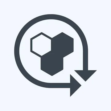 Icon Modeling API. suitable for data analytics symbol. glyph style. simple de Stock Illustration