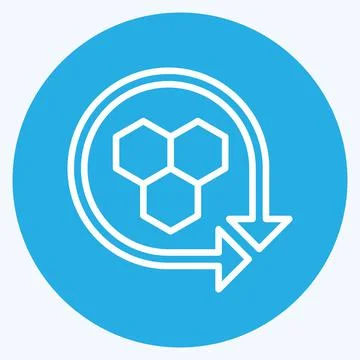 Icon Modeling API. suitable for data analytics symbol. blue eyes style. simpl イラスト素材