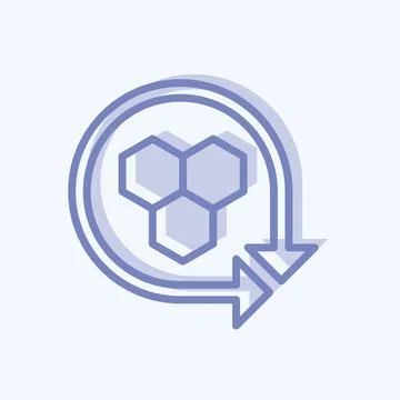 Icon Modeling API. suitable for data analytics symbol. two tone style. simple Stock Illustration