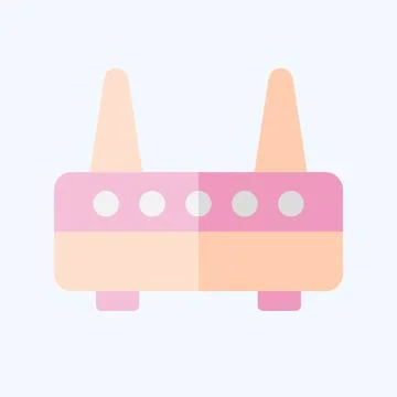 Icon Modem. related to Computer symbol. flat style. simple design editable... Stock-Illustration