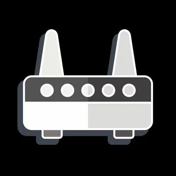 Icon Modem. related to Computer symbol. glossy style. simple design editabl.. Stock Illustration