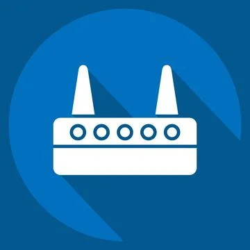 Icon Modem. related to Computer symbol. long shadow style. simple design ed.. Stock-Illustration