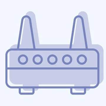 Icon Modem. related to Computer symbol. two tone style. simple design edita.. Stock-Illustration