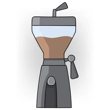 Icon of a Modern Coffee Maker Machine in Simplified Vector Art Illustrazione stock