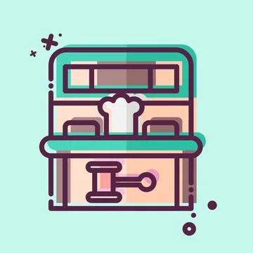 Icon Mole Game. related to Amusement Park symbol. MBE style. simple design .. Stockillustratie