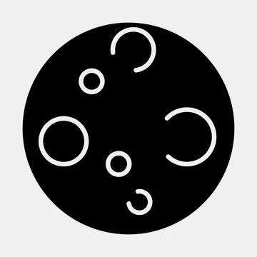 Icon moon. Illustration of halloween elements. Icon in glyph style. Stock Illustration