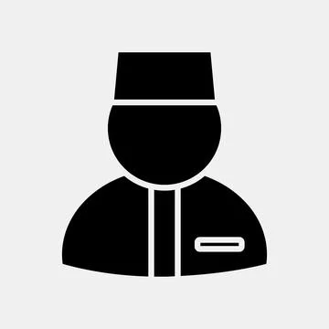 Icon moslem man. Islamic elements of Ramadhan, Eid Al Fitr, Eid Al Adha. Ic.. Illustrazione stock